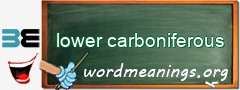 WordMeaning blackboard for lower carboniferous